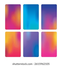 gradient vertical background collection set vector