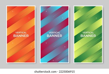 gradient vertical banner business collection