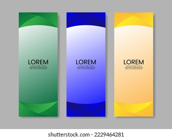 gradient vertical banner business collection