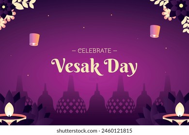 Gradient vesak background template design