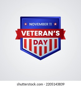 Gradient veterans day logos design