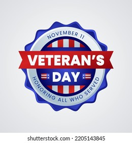 Gradient veterans day logos design