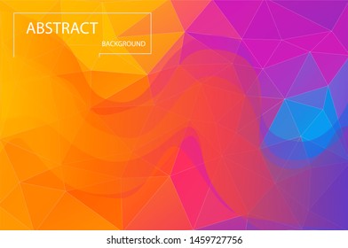 Gradient vibrant color abstract. Bright colorful geometric background.