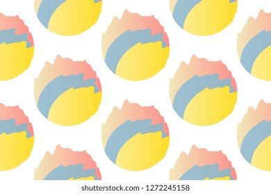 Gradient and vibrant shapes style isolated on white background.  Seamless pattern stock vector illustration
