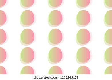 Gradient and vibrant shapes style isolated on white background. Seamless pattern stock vector illustration
