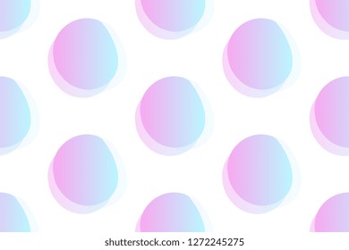 Gradient and vibrant shapes style isolated on white background. Seamless pattern stock vector illustration
