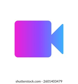 Gradient Video Camera Icon for Media Recording