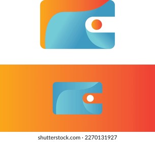 Gradient Wallet Design Logo Vector