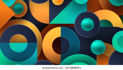 Gradient wallpaper with geometrical shapes vector design in eps 10