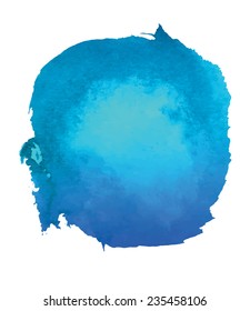 Gradient watercolor art hand paint isolated on white background. Square watercolour banner.