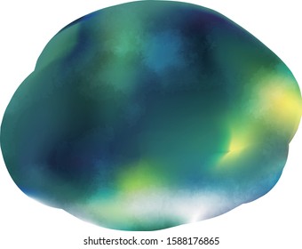 Gradient watercolor background, frame from blue to yellow-green.  The color of vector data can be changed with a gradient mesh.