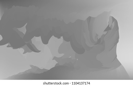 Gradient watercolor background. Hand drawn texture. Artistic background. Abstract frame, place for text. Acrylic hand painted gradient backdrop. Vector illustration.