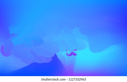 Gradient watercolor background. Hand drawn texture. Artistic background. Abstract frame, place for text. Acrylic hand painted gradient backdrop. Vector illustration.