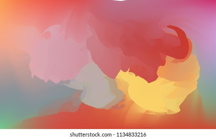 Gradient watercolor background. Hand drawn texture. Artistic background. Abstract frame, place for text. Acrylic hand painted gradient backdrop. Vector illustration.