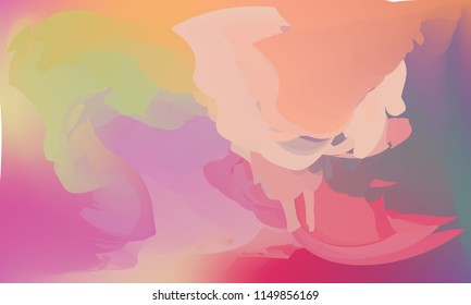 Gradient watercolor background. Hand drawn texture. Artistic background. Abstract frame, place for text. Acrylic hand painted gradient backdrop. Vector illustration.
