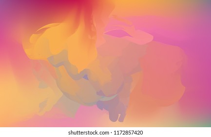 Gradient watercolor background. Hand drawn texture. Artistic background. Abstract frame, place for text. Acrylic hand painted gradient backdrop. Vector illustration.