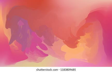 Gradient watercolor background. Hand drawn texture. Artistic background. Abstract frame, place for text. Acrylic hand painted gradient backdrop. Vector illustration.