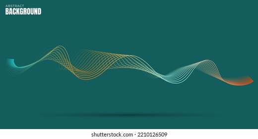 Gradient wave abstract background. Simple background