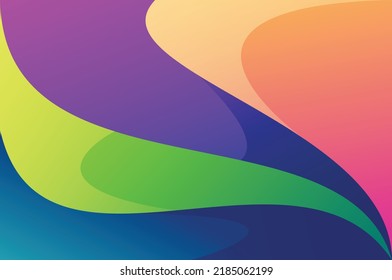 Gradient Wave Background Rainbow colorful