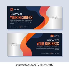 Gradient wave banner template design