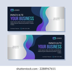 Gradient wave banner template design