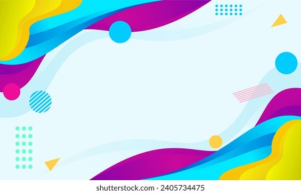 Gradient wave blue orange purple colorful abstract design background