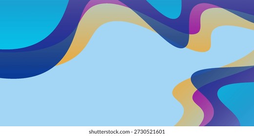 gradient wave blue orange purple colorful abstract geometri design background simple old modern concept texture vector