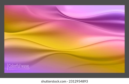 Gradient wave. The design template of the title page of a book, brochure or booklet. The layout of an advertising banner, web design or social network