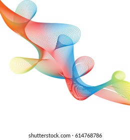Gradient wave line background