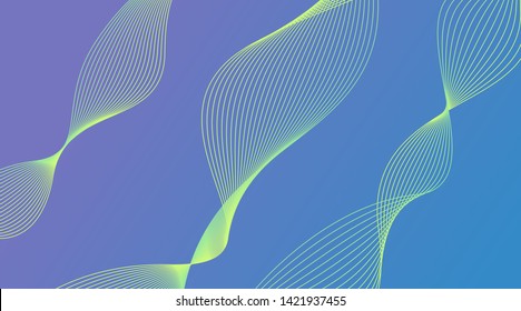 Gradient Wave Lines Background Layout Template suitable for Web Banner, Landing Page, Flyer, Poster, Brochure, Presentation