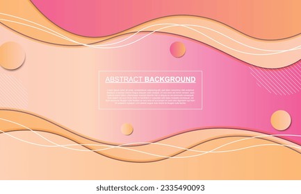 Gradient wave papercut style with white lines background.