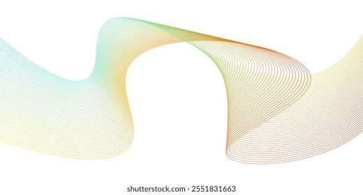 Gradient wave pattern on white