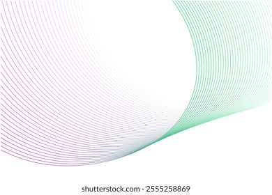 Gradient wave pattern on white