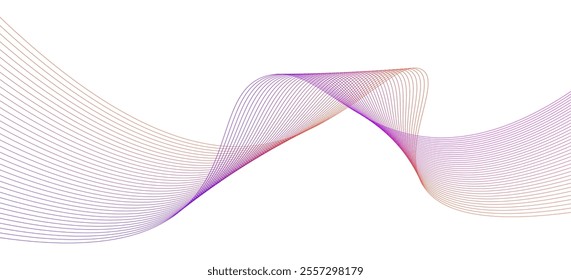 Gradient wave pattern on white