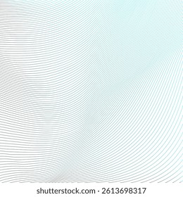 Gradient wave pattern on white