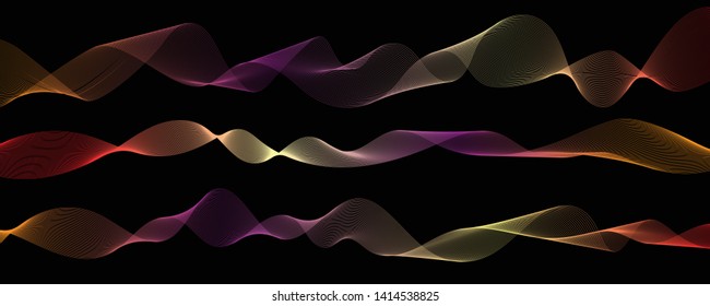 gradient wave sound illustration isolated background