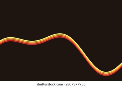 Gradient waveform transition in warm orange-yellow spectrum