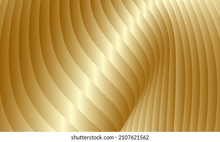 Gradient waves with a metallic sheen. Abstract design cover, banner, background