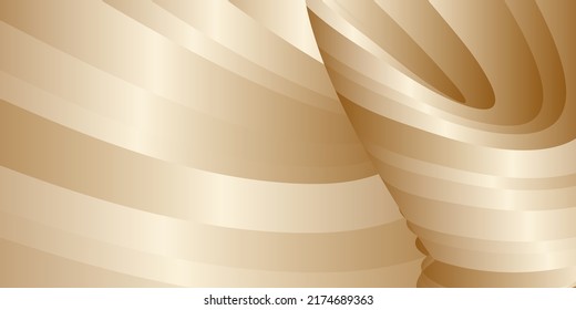 Gradient waves with silk gold glitter. Abstract cover design, banner, background