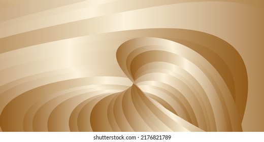 Gradient waves with silk gold glitter. Abstract cover design, banner, background