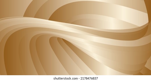 Olas degradadas con brillo de oro de seda. Diseño abstracto de portada, pancarta, fondo