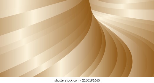 Gradient waves with silk gold glitter. Abstract cover design, banner, background