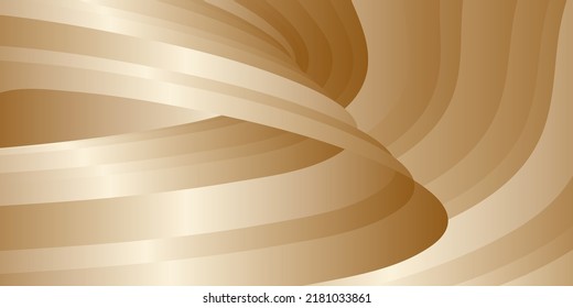 Gradient waves with silk gold glitter. Abstract cover design, banner, background