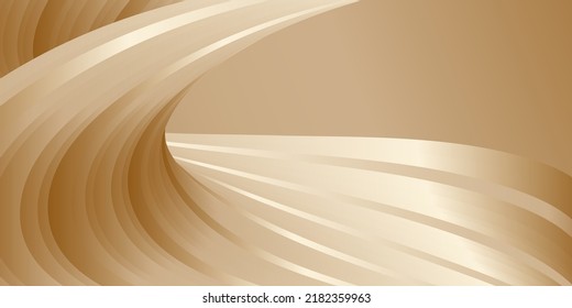 Olas degradadas con brillo de oro de seda. Diseño abstracto de portada, pancarta, fondo