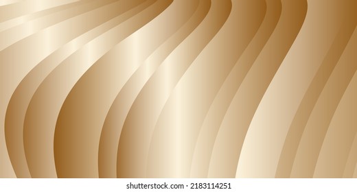 Gradient waves with silk gold glitter. Abstract cover design, banner, background