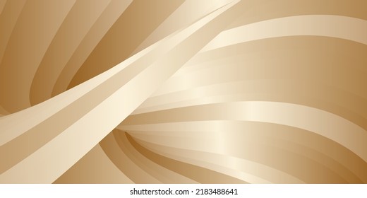 Gradient waves with silk gold glitter. Abstract cover design, banner, background