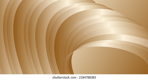 Gradient waves with silk gold glitter. Abstract cover design, banner, background