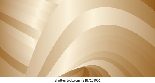 Gradient waves with silk gold glitter. Abstract cover design, banner, background