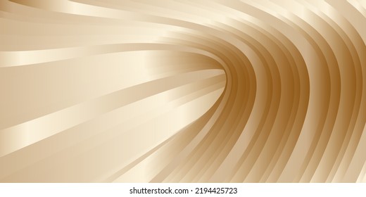 Gradient waves with silk gold glitter. Abstract cover design, banner, background