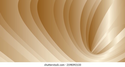 Gradient waves with silk gold glitter. Abstract cover design, banner, background